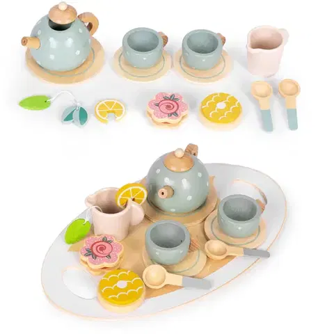 Drevená čajová súprava pre deti TEATIME viacfarebná