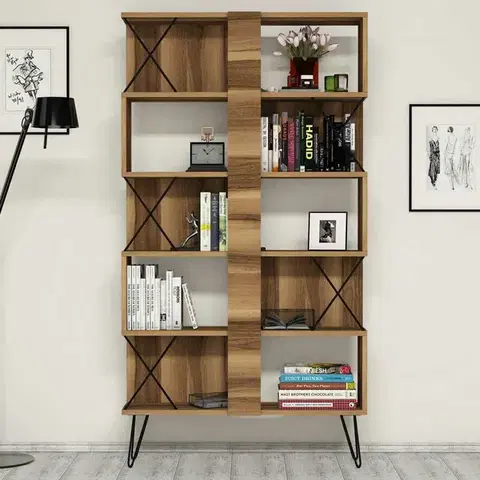 Knižnica Extra Walnut