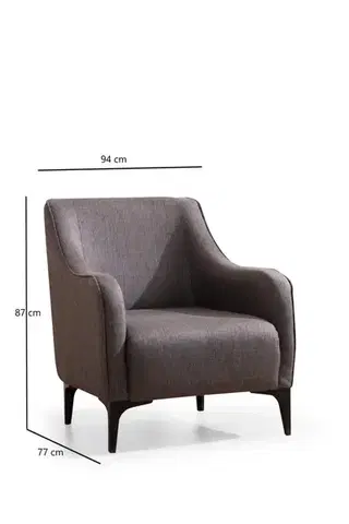 Kreslo Belissimo tmavo sivé
