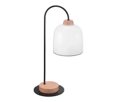 Kolarz A1352.71.Gr - Stolná lampa NONNA 1xE27/60W/230V dub/biela/šedá A1352.71.Gr
