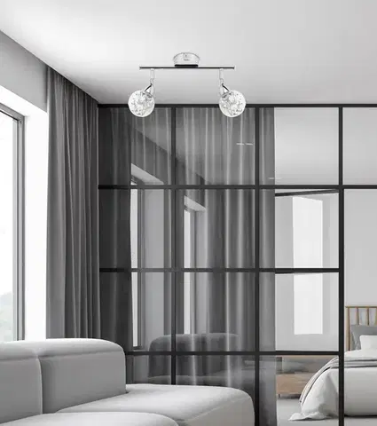 Stropné LED svietidlo SMD Bolo chróm