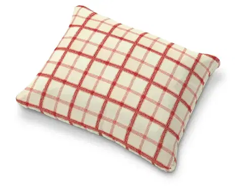 Dekoria Poťah na vankúš Karlstad 58x48cm, bordové káro na svetlobéžovom podklade, Poťah na vankúš Karlstad 58 x 48 cm, Avinon, 131-15