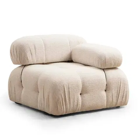 Kreslo / Jednomiestna pohovka Bubble 1R - Cream Bouclette