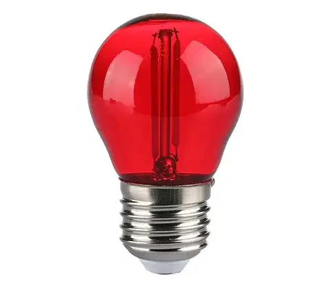  LED žiarovka E27 G45 2W červená filament