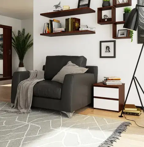 Nočný stolík CL2 40 cm wenge/biely