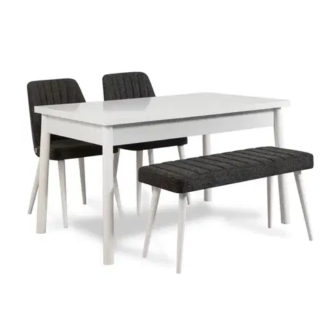 Set stola a stoličiek (4 kusy) Costa White-Anthracite