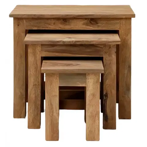 Odkladacie stolíky sada 3 ks Rami indický masív palisander