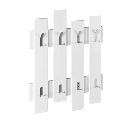 Nástenný vešiak Wave White