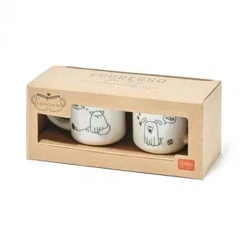 Legami Espresso hrnček pre dvoch Dog&Cat HOME SWEET HOME - Legami