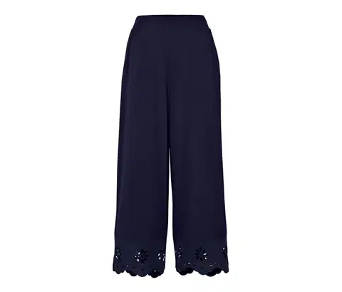 Nohavice culottes s výšivkou
