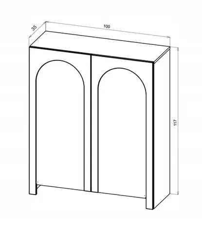 Komoda Arco 100 cm čierna II