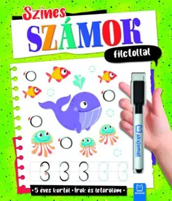Színes számok filctollal - Írok és letörlöm - 5 éves kortól - Agata Kaczynska