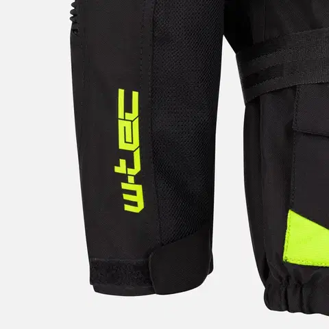 Detská rastúca letné moto bunda W-TEC Pinapoco Farba čierna-fluo, Veľkosť S/M