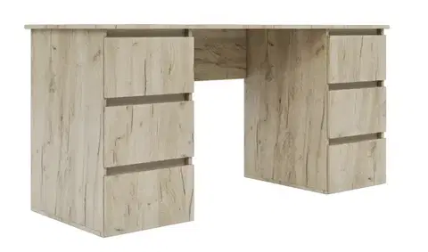 SONIJA písací stôl 160, dub Craft šedý / satin