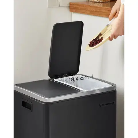 Odpadkový kôš Rubax 2x15 L čierny