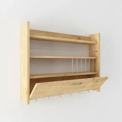 Kuchynská polica KNOTT 85 cm dub prírodný
