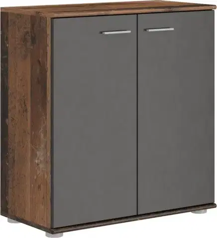 Komoda Maleta 3 71 cm Old Style dub matera/sivá
