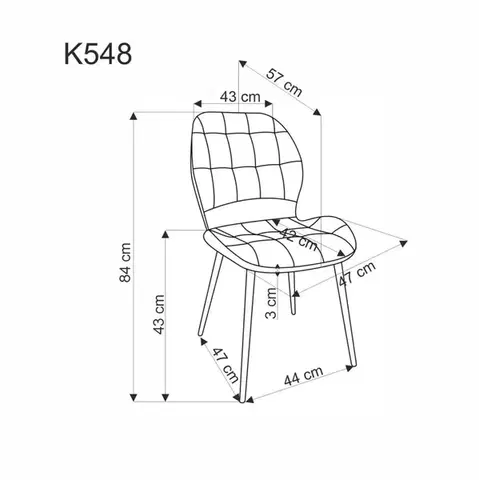 Jedálenská stolička K548 Halmar