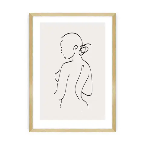 Dekoria Plagát Body Line I, 40 x 50 cm, Ramka: Złota
