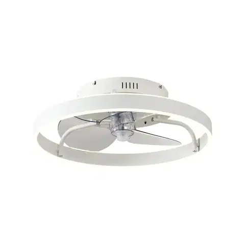 Stropný ventilátor biely 50 cm vrátane LED stmievateľný s diaľkovým ovládaním - Maddy