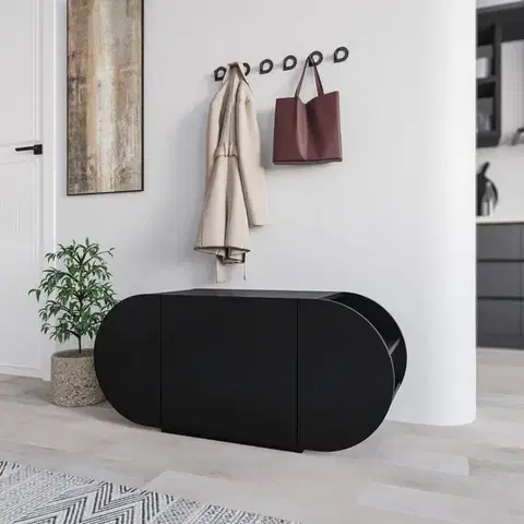 Skrinka na topánky / Botník Pozy Shoe Bench - Black