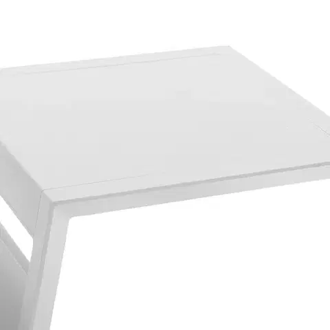 DEOKORK Kovový odkladací stolík LISABON (biela)