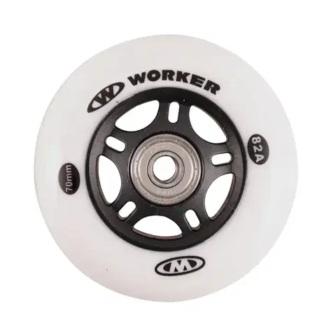 In-line kolieska WORKER 70mm a ložiská ABEC-5 Chrome - Set 4 ks