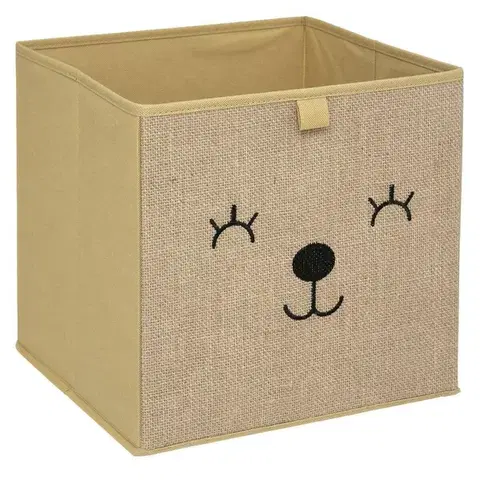 Detský úložný box Zvierací hnedý