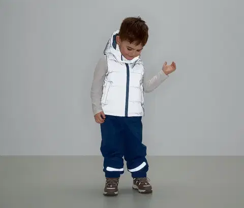 Reflexná detská prešívaná vesta