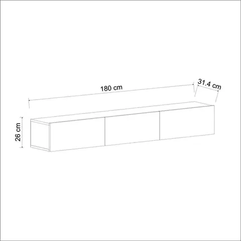 TV stolík Terra - Black