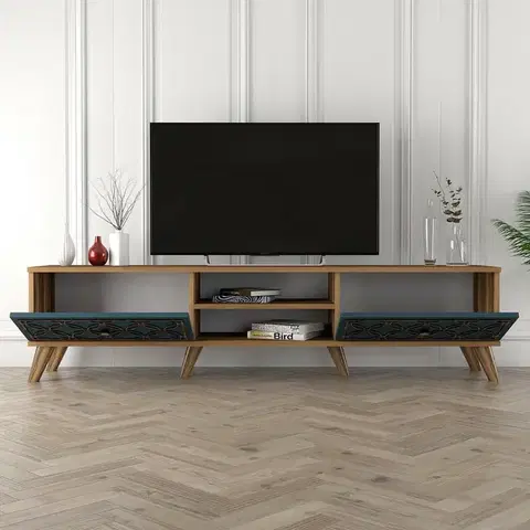 Televízny stolík Class Walnut and Chalcedony