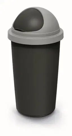 Odpadkový kôš COMPACTO ROLL 30 L čierny/svetlosivý