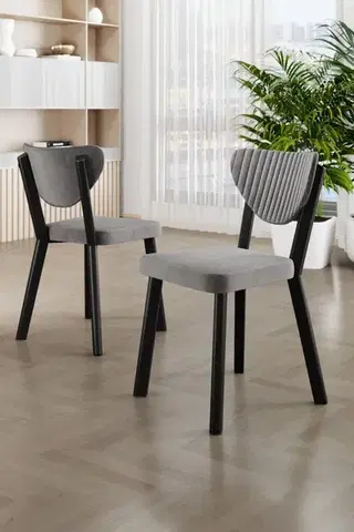 Súprava stoličiek (4 kusy) Arfe - Grey, Black