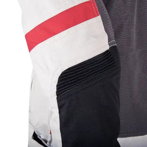 Dámska letná moto bunda W-TEC Lucina Farba šedá-krémovo biela, Veľkosť XS