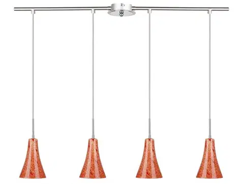 Závesná stropná lampa Rufi s chrómom/saténovým niklom 4xE14
