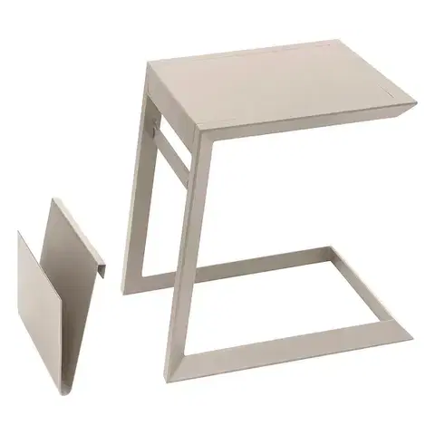 DEOKORK Kovový odkladací stolík LISABON (ivory)