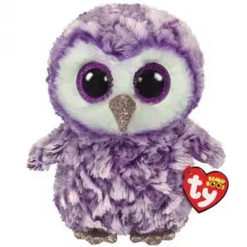 TY - MOONLIGHT fialová sova, 15 cm - TY