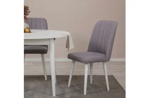 Jedálenský set s rozkladacím stolom a stoličkami (3 kusy) Vina 0701 - White, Grey