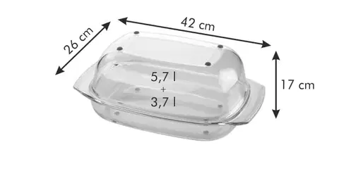 Tescoma pekáč s poklopom DELÍCIA GLASS 42 cm