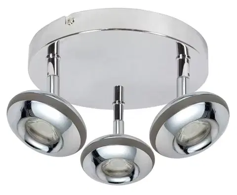 LED stropné svietidlo 3x6W 26cm SKIPPER LED COB STROPNÉ SVIETIDLO OKRÚHLA HLAVICA S CHROMOVÝM KĹBOM