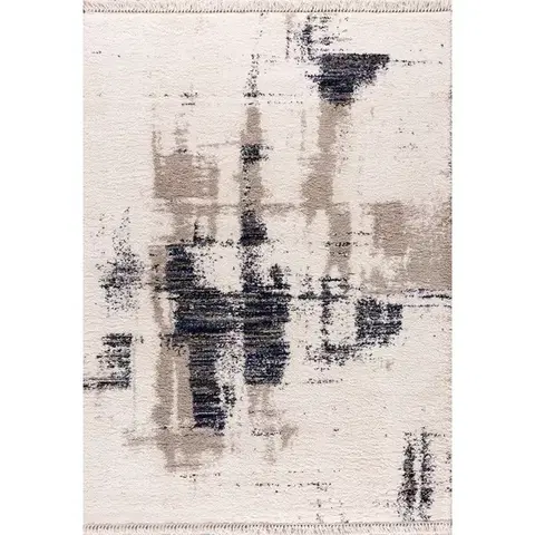 Dekoria Koberec Boho krémová/modrá 200x290cm, 200 x 290cm 