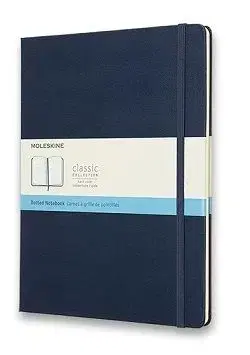 Zápisník MOLESKINE tvrdý bodkovaný modrý XL