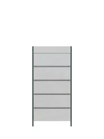 Komoda Soho 59 cm biela/číra