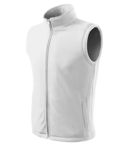 MALFINI Flísová vesta UNISEX MALFINI biela XXL