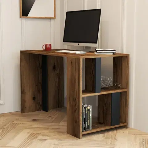 Písací stôl Lima - Walnut, Anthracite
