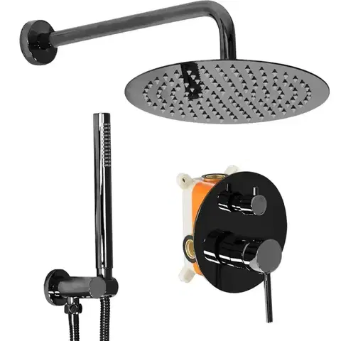 Sprchová súprava podomietková Rea Lungo čierna metalická + BOX