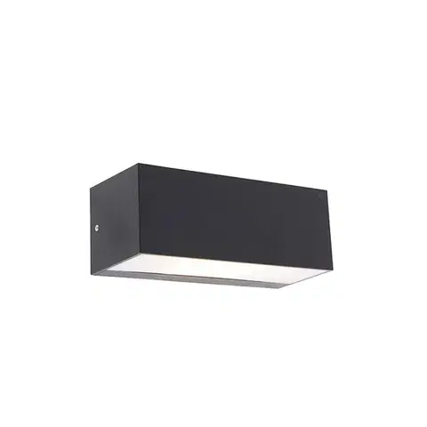 Moderná nástenná lampa čierna s svetelným efektom IP54 - Houks