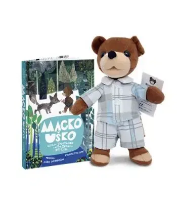 Set Kniha a Plyšový medvedík Macko Uško 30 cm - Czeslaw Janczarski