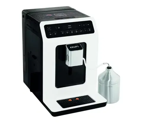 Krups - Automatický kávovar s nádobou na mlieko EVIDENCE 1450W/230V biela EA891110