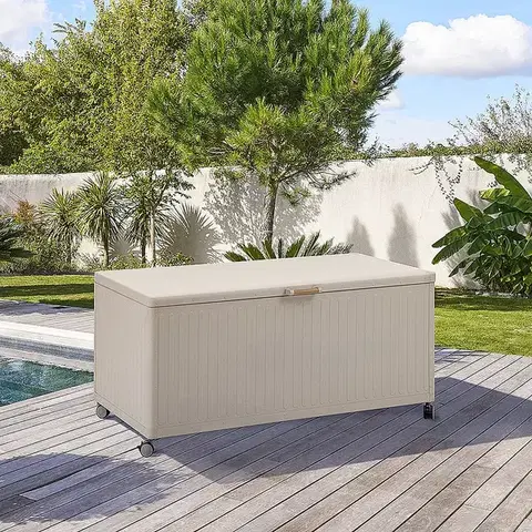 DEOKORK Vonkajší úložný box 182 x 89 x 78 cm (ivory)